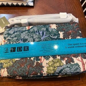 Vera Bradley Floral Canvas Bag with Green and Blue